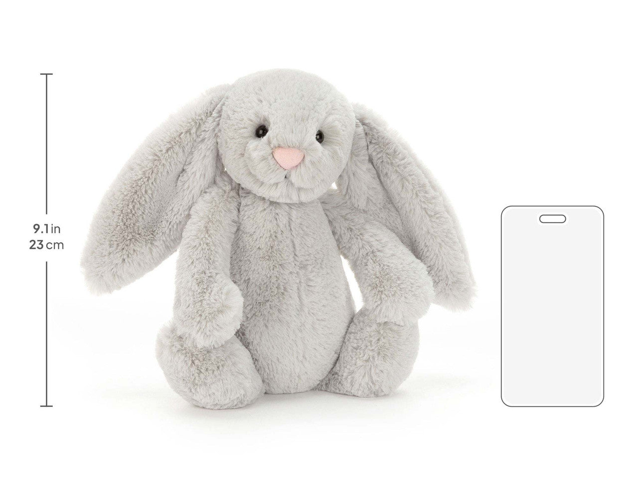 Bashful Silver Bunny Medium, size chart