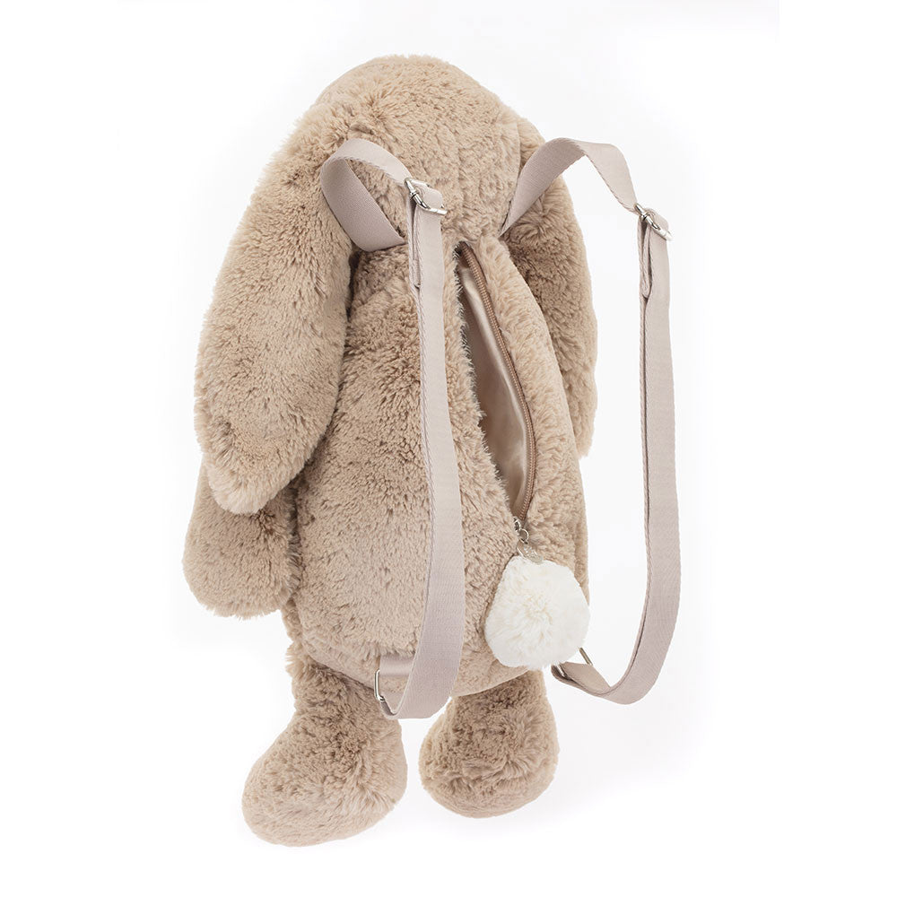 Bashful Beige Bunny Backpack, View 3