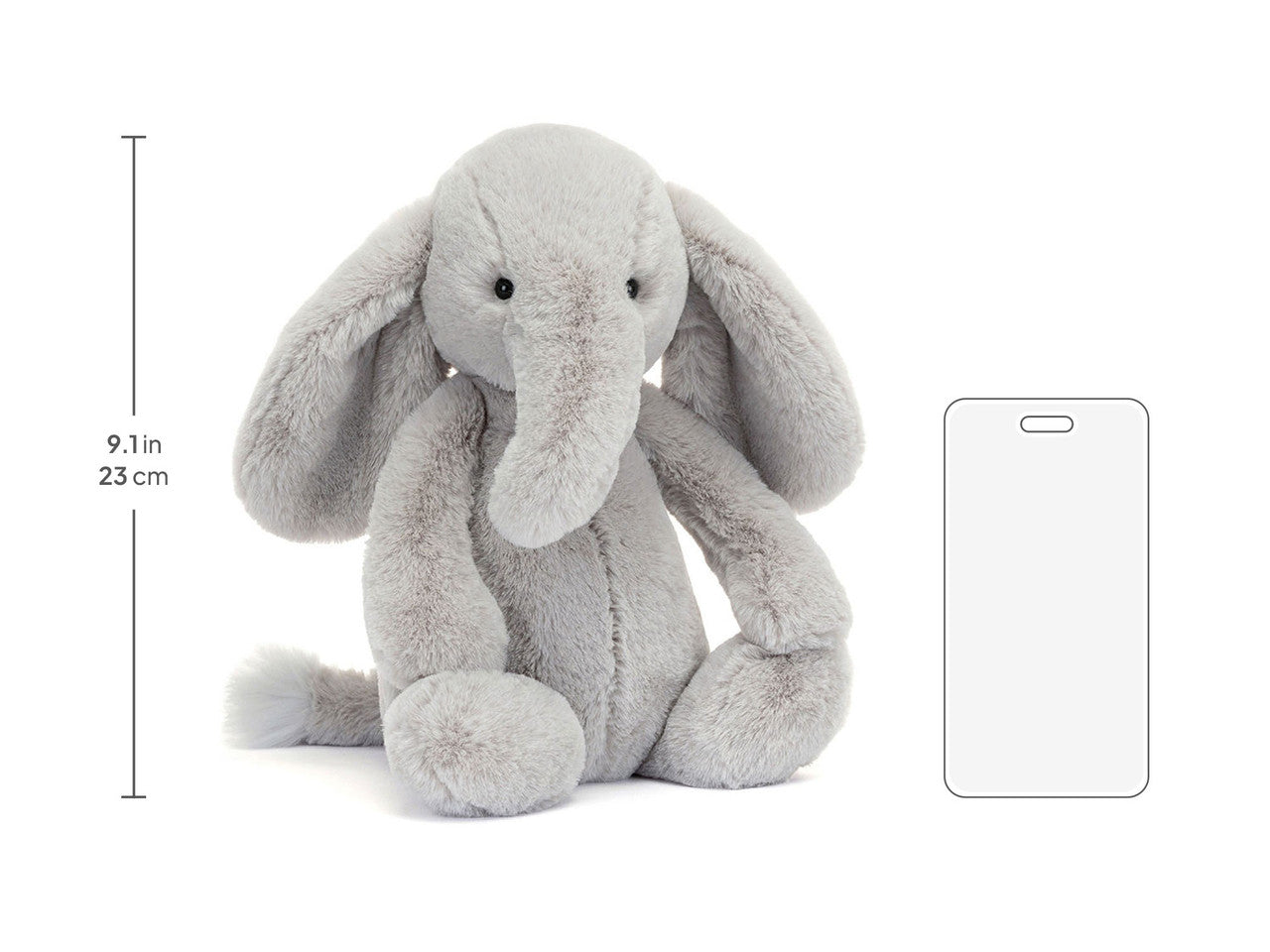Bashful Luxe Elephant Thuddeus Original size chart