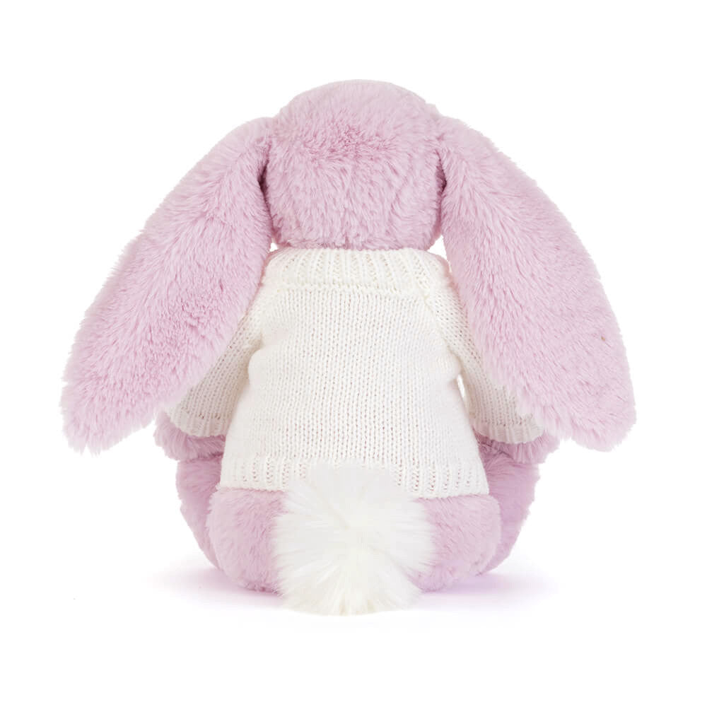 Thistlepop Blossom Luxe Bunny with Personalised Cream Jumper, View 3