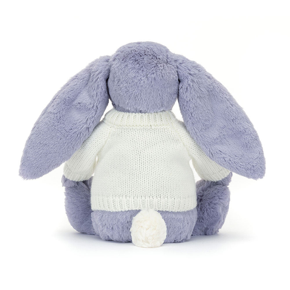 Bashful Viola Bunny with Personalised Cream Jumper , View 3