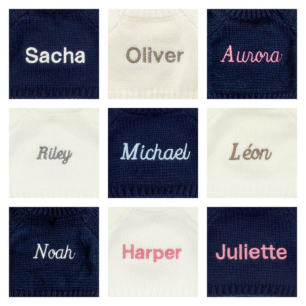 Bashful Hippo with Personalised Navy Jumper, View 1