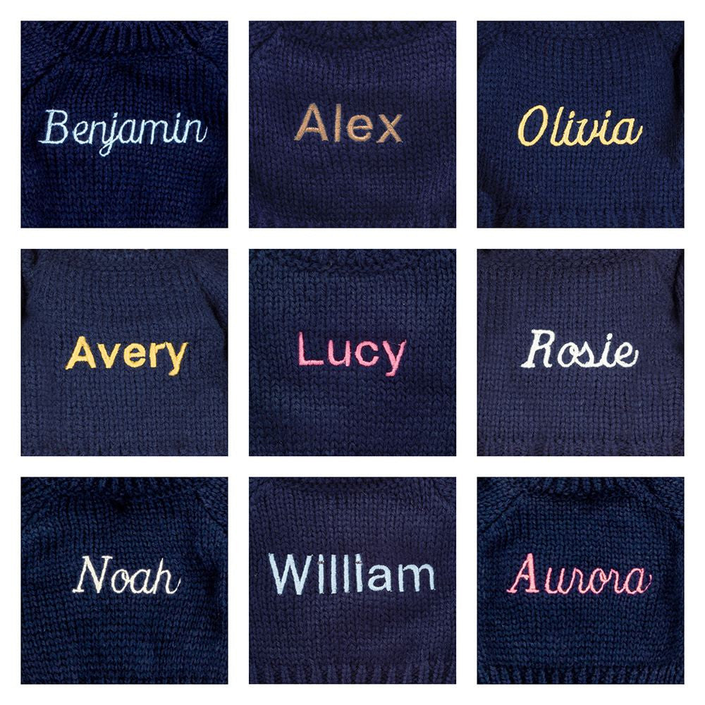 Blossom Cream Bunny 'Berry' with Personalised Navy Jumper, View 1