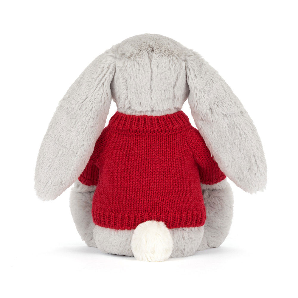 Blossom Silver Bunny 'Bloom' with Personalised Red Jumper, View 3