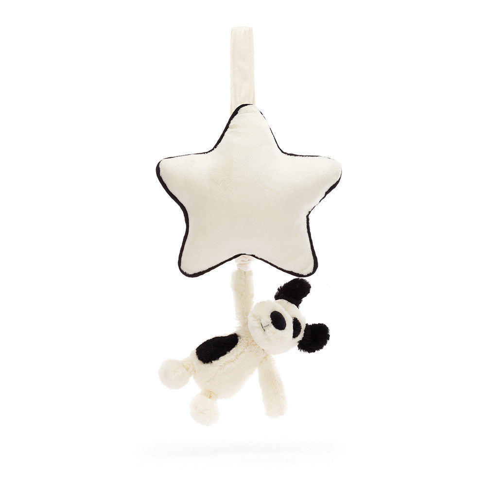 Bashful Black & Cream Puppy Musical Pull, View 4