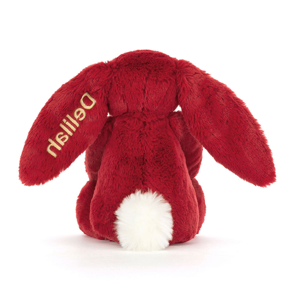 Personalised Bashful Luxe Bunny Scarlett, View 4
